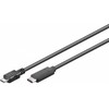 Goobay 67993, 1 m, Micro-USB B, USB C, USB 2.0, vyriškas/vyriškas, juodas