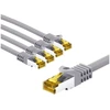 Goobay RJ45 pataisomasis kabelis CAT 6A S/FTP (PiMF), 500 MHz, su CAT 7 neapdorotu kabeliu, 3 m, pilkas, 5 vnt. pakuotėje – laido ilgis 3 m