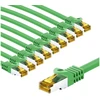 Goobay RJ45 kabelis krosowy CAT 6A S/FTP (PiMF), 500 MHz, su CAT 7 kable surowym, 2 m, žalia, komplektas 10 - Długość kabla 2 m