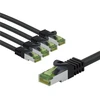 Goobay Kabelis krosowy CAT 8.1 su certyfikatem GHMT, S/FTP (PiMF), 2 m, juoda, komplektas 5 - Długość kabla 2 m (RB69791)