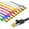 Goobay RJ45 CAT 6A S/FTP (PiMF) pataisinis kabelis, 500 MHz, su CAT 7 neapdorotais kabeliais, 3 m, 10 spalvų rinkinys