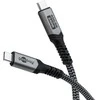 Goobay | USB-C Cable with Textile Sheath, USB4, 240 W, 40 Gbit/s, Power Delivery, 1.5 m