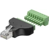 Goobay 76736, 8 kontaktų gnybtų blokas, RJ-45 (8P8C), juodas