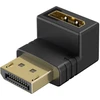 Goobay 77129 DisplayPort adapteris 90° į viršų, kištukas į lizdą, 8K/144 Hz, juodas