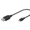 Goobay 95193, 0,2 m, USB A, Micro-USB B, USB 2.0, kištukas/lizdas, juodas