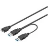 USB 3.0 x2 laidas – „micro-B“, skirtas „Goobay“ 0,3 m diskams