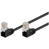 Goobay CAT 5e Jungiamasis laidas 1x 90 kampu, U/UTP, juodas - Laido ilgis 1 m