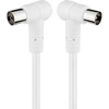 Goobay antenos laidas su kampinėmis jungtimis, 1,5 m, baltas