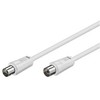 Goobay Antenos kabelis (<70 dB), dvigubai ekranuotas, 1,5 m, koaksialinis, koaksialinis, baltas