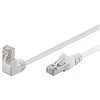 Goobay CAT 5e tinklo kabelis su 1x 90° kampu, F/UTP, 1 m, baltas, 1 m, Cat5e, F/UTP (FTP), RJ-45, RJ-45, baltas