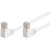 Goobay CAT 5eKabel łączący 1x 90 pod kątem,U/UTP, Baltas - Długość kabla 1 m (RB96070)