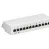 Goobay CAT 5e mini / darbalaukio pataisų skydelis, 12 prievadų – pilkos spalvos versija
