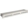 Goobay CAT 6 19 colių (48,3 cm) pataisų skydas, 24 prievadų (1 U), RJ-45, Cat6, 22/26, pilkas, montuojamas stove, 1U