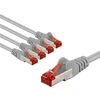 Goobay CAT 6 kabelis krosowy, S/FTP (PiMF), 3 m, pilka, komplektas 5 - Długość kabla 3 m