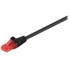 Goobay CAT 6 Komutacinis kabelis, U/UTP, juodas, 3 m, Cat6, U/UTP (UTP), RJ-45, RJ-45, Juodas