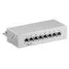 Goobay CAT 6 mini/desktop patch panelė, 8 prievadai – Pilka spalvos versija