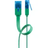 Goobay CAT 6A Flat Komutacinis kabelis U/UTP, žalias, 0.5 m, Cat6a, U/UTP (UTP), RJ-45, RJ-45, Žalias