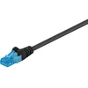 Goobay CAT 6AKabel łączący, U/UTP, juoda - Długość kabla 0.25 m (RB55404)