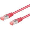 Goobay CAT 6A jungiamasis kabelis, S/FTP (PiMF), rausvai raudonas, 1 m - LSZH be halogenų, CU medžiaga