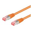 Goobay CAT 6A jungiamasis kabelis, S/FTP (PiMF), oranžinis, 7,5 m - LSZH be halogenų, CU medžiaga