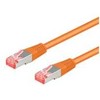 Goobay CAT 6A jungiamasis kabelis, S/FTP (PiMF), oranžinis, 10 m - LSZH be halogenų, CU medžiaga
