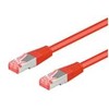 Goobay CAT 6A jungiamasis kabelis, S/FTP (PiMF), raudonas, 10 m - LSZH be halogenų, CU medžiaga