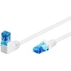 Goobay GOOBAY Patchcord U / UTP Kat. 6A Stulpai / Kampas 90 Baltas 1m