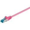 Goobay CAT 6A jungiamasis kabelis, S/FTP (PiMF), purpurinės spalvos - kabelio ilgis 0.5 m