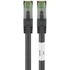 Goobay CAT 8.1 tinklo kabelis, S/FTP (PiMF), juodas, 0,5 m, 0,5 m, Cat8.1, S/FTP (S-STP), RJ-45, RJ-45, juodas