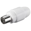 Goobay Koaksialinė jungtis su varžtais, 10 vnt., IEC, IEC, moteriška, balta, plastikas, 1,59 cm