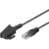 Goobay TAE-F kabelis DSL/VDSL, 30m, 30 m, TAE (F), RJ-45, Juodas, Vientisas, Vientisas