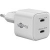 Įkroviklis Goobay Podwójna szybka kroviklis USB-C™ PD GaN Nano (35 W) balta - Wersja kolorystyczna balta