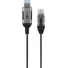Goobay 74400, USB 3.0 A tipo, RJ45, 15 m, Juoda, Sidabras