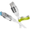 Kabelis USB Goobay USB-A - RJ-45 3 m Baltas (RB74160)