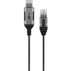 Goobay 74393, USB 3.0 A tipo, RJ45, 1 m, Juoda, Sidabras
