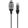 Goobay 74401, USB 3.1 A tipo, RJ45, 1 m, Juoda, Sidabras