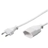 Goobay Ilginamasis laidas su Europlug kištuku, 2 m, balta, 2 m, maitinimo kištuko tipas C, maitinimo kištuko tipas C, H03VVH2-F, 250 V