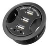 Goobay Įmontuojamas 60 mm 3 prievadų USB 2.0 šakotuvas su audio prievadais, juodas