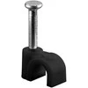 Flop uchwyt kabla apvalus JUODA Goobay 100x 4mm