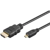 Goobay 74432, 1 m, HDMI Type A (Standard), HDMI Type D (Micro), 3D, 48 Gbit/s, juoda