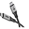 Goobay Kabelis USB-C, USB4 2.0 versija, 1 m, juoda pilka - Kabelio ilgis 1 m