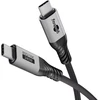 Goobay Kabelis USB-C, USB4 2.0 versija, 1 m, juoda pilka - Kabelio ilgis 1 m