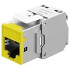 Goobay Keystone-modul RJ45 CAT 6A, STP, Slim, geltona - Wersja kolorystyczna geltona