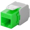 Goobay CAT 6A Keystone Jack RJ45, UTP, 500 MHz – žalia spalva