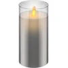 Goobay LED žvakė, pagaminta iš tikro vaško stikle, 7,5 x 15 cm