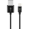 Goobay Lightning USB įkrovimo ir sinchronizavimo kabelis, 2 m, 2 m, Lightning, USB A, kištukas, kištukas, juodas