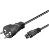 Goobay Maitinimo kabelis Danija, 2 m, juodas, 2 m, K tipo maitinimo kištukas, C5 jungtis, H05VV-F3G, 250 V