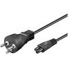 Goobay Maitinimo kabelis Danija, 2 m, juodas, 2 m, K tipo maitinimo kištukas, C5 jungtis, H05VV-F3G, 250 V