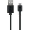 Goobay „Micro-USB“ greitojo įkrovimo ir sinchronizavimo kabelis, 1 m, 1 m, USB A, „Micro-USB B“, USB 2.0, 0,48 Gbit/s, juodas