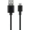 Goobay „Micro-USB“ greitojo įkrovimo ir sinchronizavimo kabelis, 1 m, 1 m, USB A, „Micro-USB B“, USB 2.0, 0,48 Gbit/s, juodas